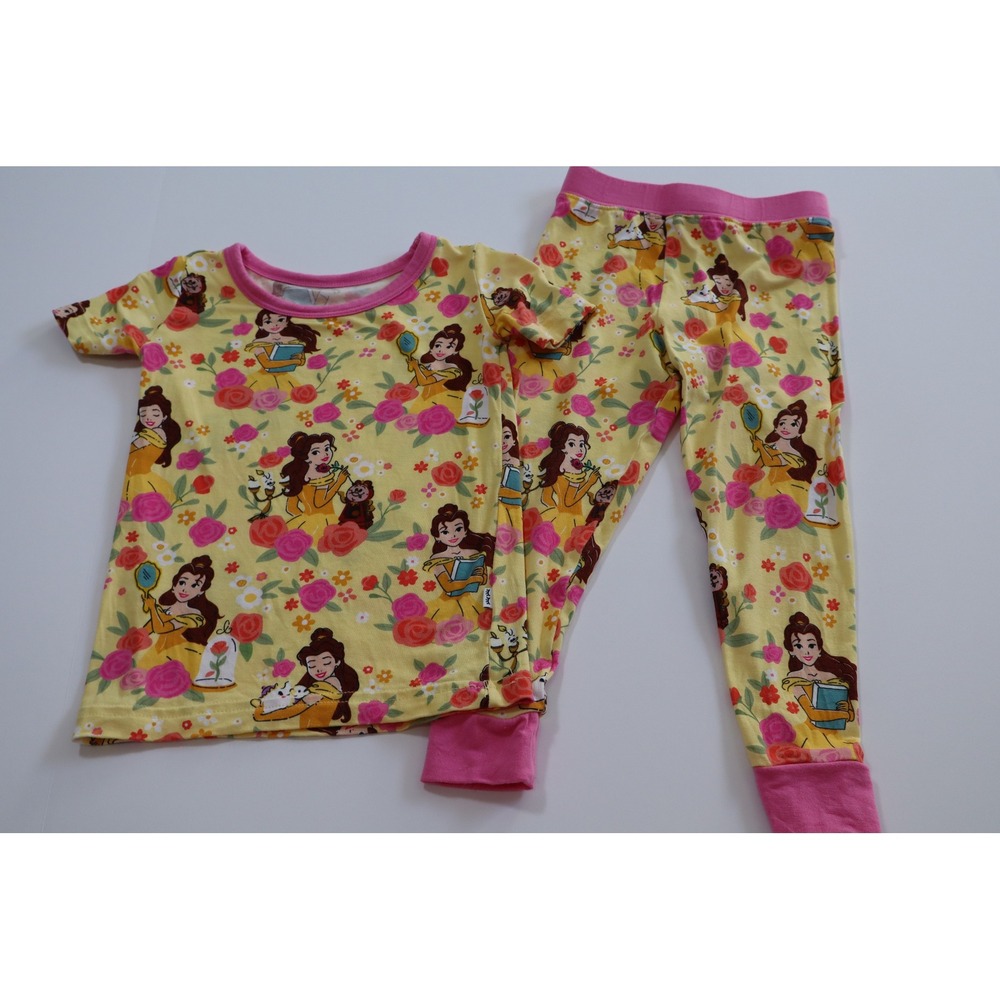 Little Sleepies Disney Princess Belle Short Sleeve Pajama Set 12-18 Months